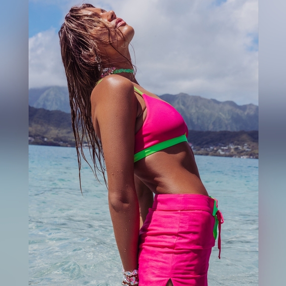 NWT LOVESHACKFANCY X HURLEY - SOLID BLOCKED BOARDIE SKIRT - Picture 2 of 6